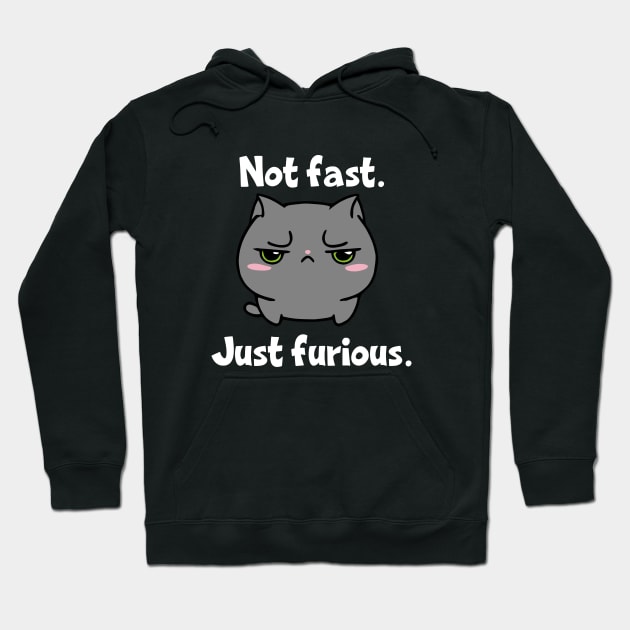 Not Fast Just Furious Cat Hoodie by KayBee Gift Shop